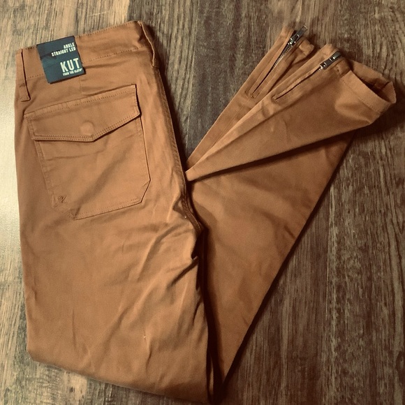 Kut from the Kloth Pants - NWT KUT FROM THE KLOTH Ankle Straight Leg Skinny in‎ whiskey